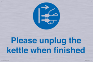 Please unplug the kettle when finished